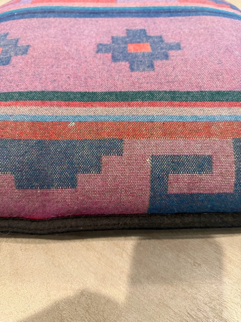 Beaver State Pendleton Southwestern Pattern Throw Pillow in Blue & Teal